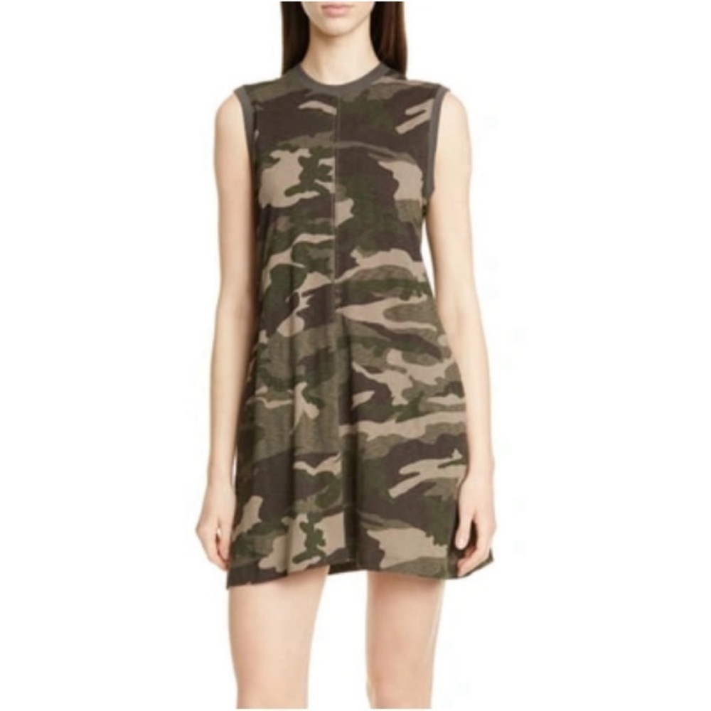 ATM Slub Jersey Camo Pima Cotton Dress